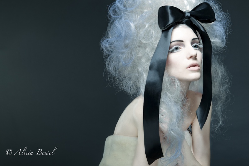 Female model photo shoot of blush and bows MUA and Christie_R by Alicia Beisel