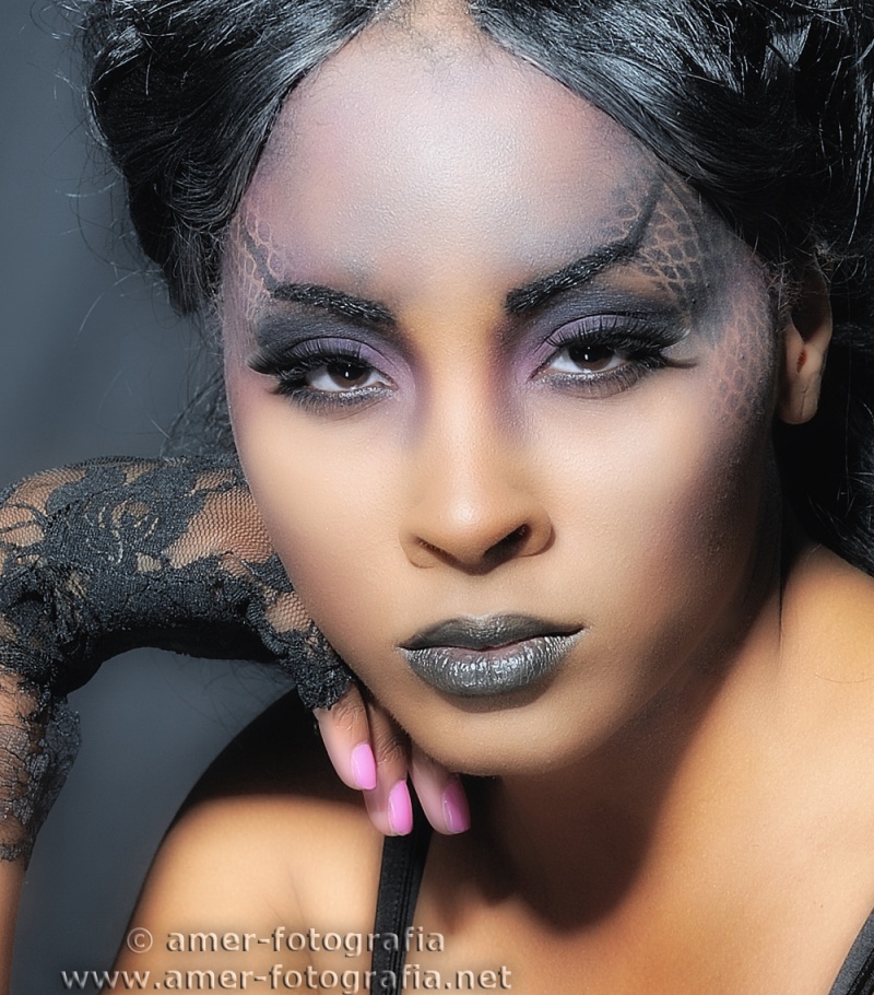 Male and Female model photo shoot of amer-fotografia and K Riley in New Jersey, makeup by Chey Rivera