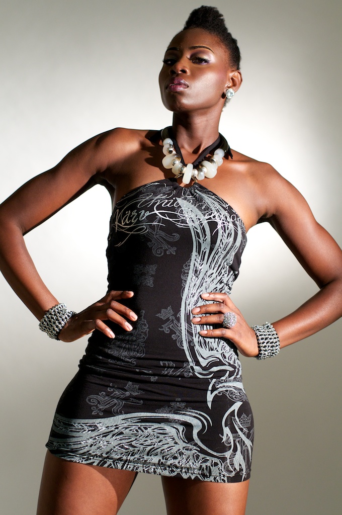 Female model photo shoot of Adebola Adura Ade by AG Herrera, hair styled by Thomas Shelton Hair , wardrobe styled by C Scott Design