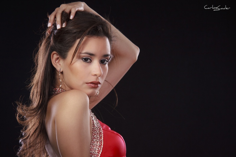 Female model photo shoot of Sonia Valdes in Carlos Cader's Studio