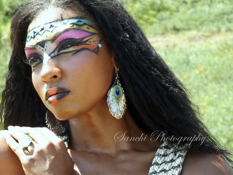 Female model photo shoot of Sanchi Photography and VMG in Signal Hill, CA, makeup by Tiara MUA Saleem