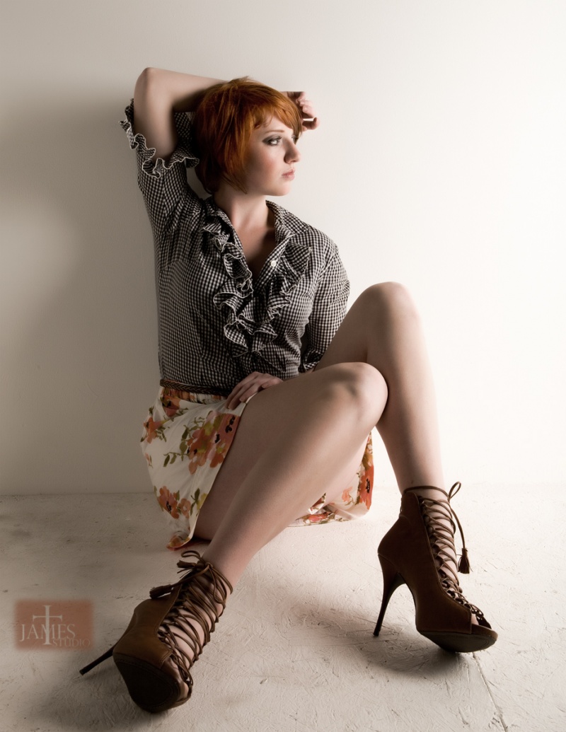 Female model photo shoot of Andie Stevens by thejamesstudio in Wazee Union