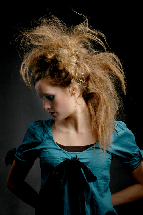 Female model photo shoot of Moore Hair Design in Salt Lake City