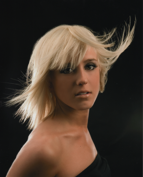 Female model photo shoot of Moore Hair Design in Salt Lake City