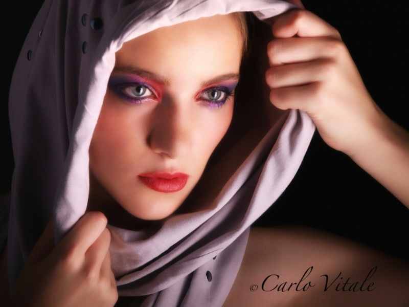 Female model photo shoot of Flavia B by Carlo Vitale, makeup by SkinByAmanda
