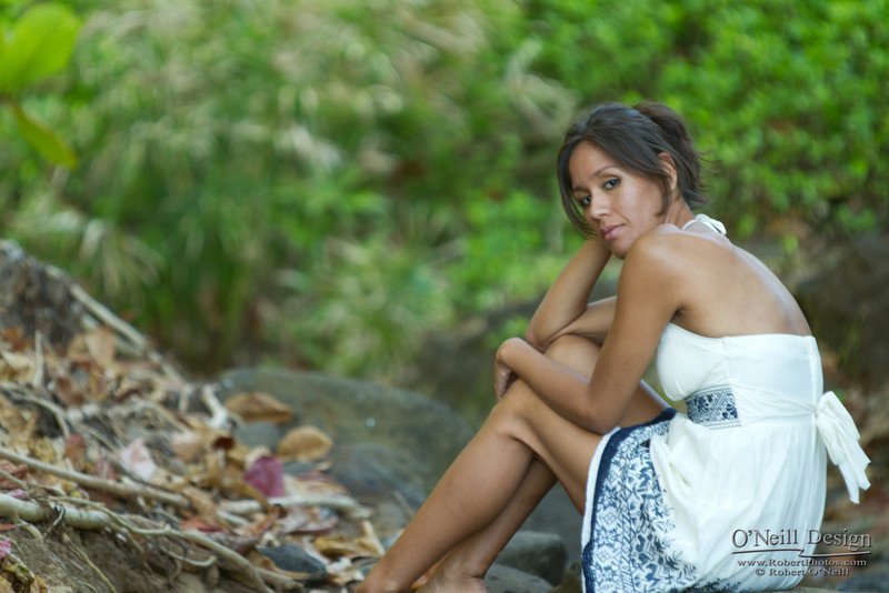 Female model photo shoot of _Chenoa_ by RobertPhotos in Secret Beach, Kauai, Hawaii