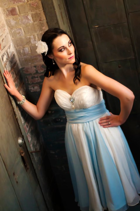 Female model photo shoot of J Sioda, makeup by The LipStick Fairy , clothing designed by NuBridal by Dani Simone