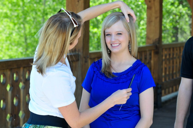 Female model photo shoot of Moore Hair Design in Salt Lake CIty
