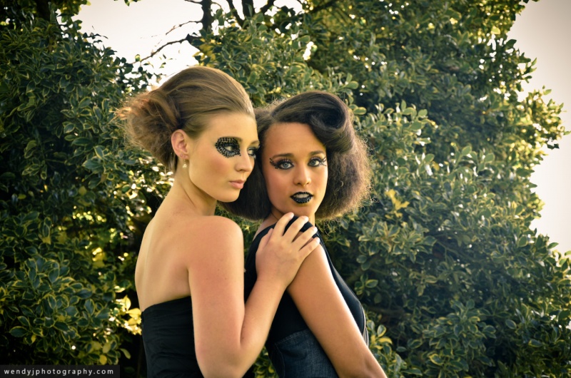 Female model photo shoot of Wendy Jia and Allison Hamilton in Vancouver, makeup by Nicole Pilon