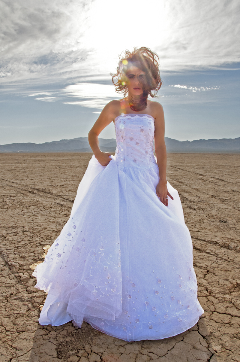 Female model photo shoot of DC Richter and Staci Hays by Eric Richter in Lucerne Valley, California, makeup by Morgan Panter