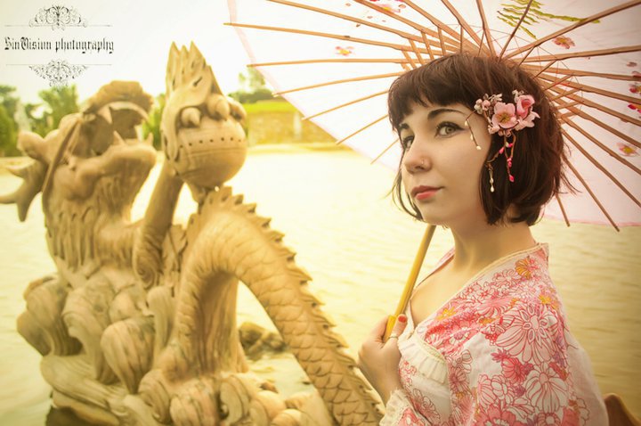 Female model photo shoot of WhisperTheDark by SinVision photography in Buddha Eden Garden