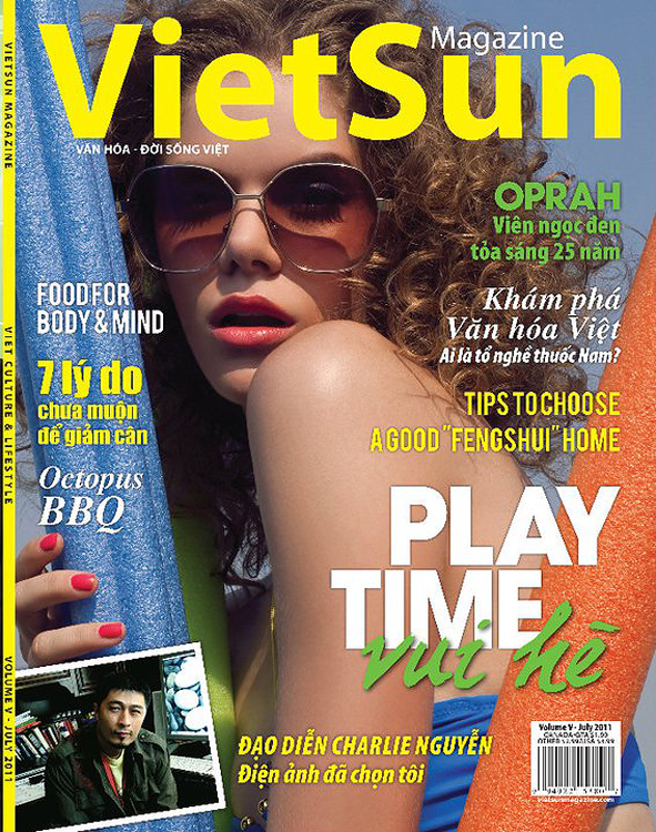 Female model photo shoot of Kira Bucca in VietSun Magazine, makeup by Jukka