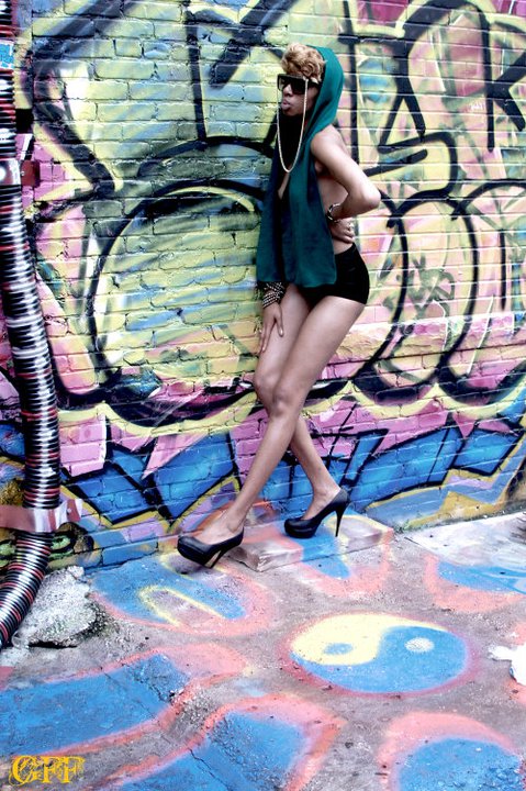 Female model photo shoot of Jade Shaunessy in Graffiti Alley