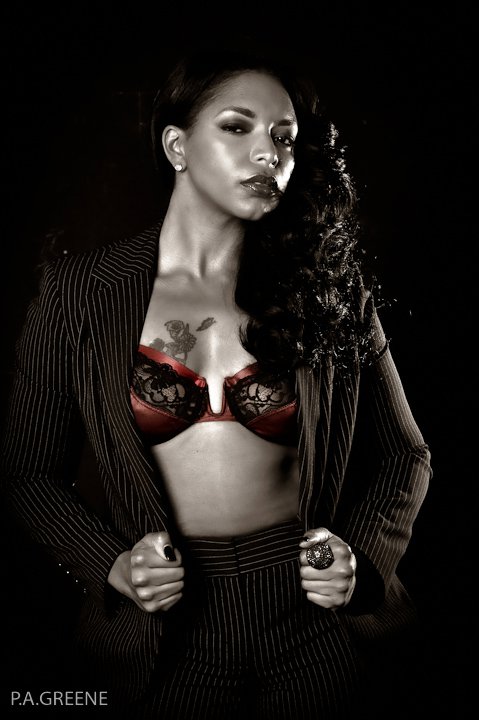 Female model photo shoot of Omeka Polk by P A Greene Photographer
