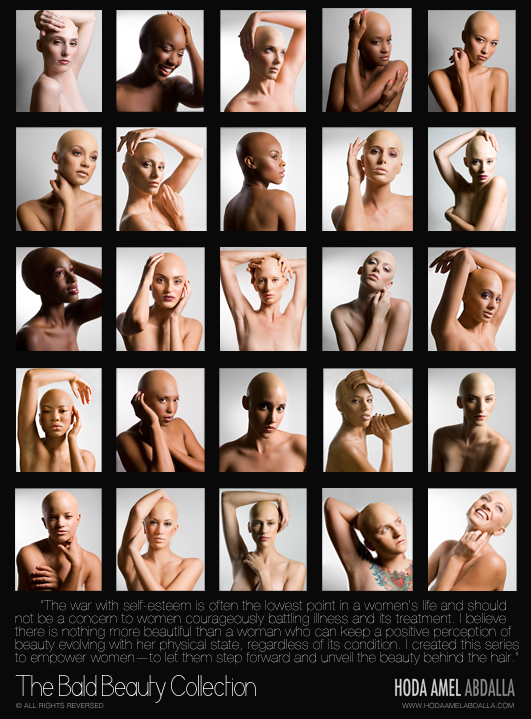 Female model photo shoot of Hoda Amel Abdalla in http://hodaamelabdalla.com/#/Portfolio/Bald%20Beauty%20Collection/1