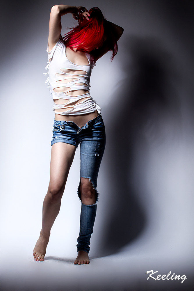 Female model photo shoot of DELORIS by K E E L I N G