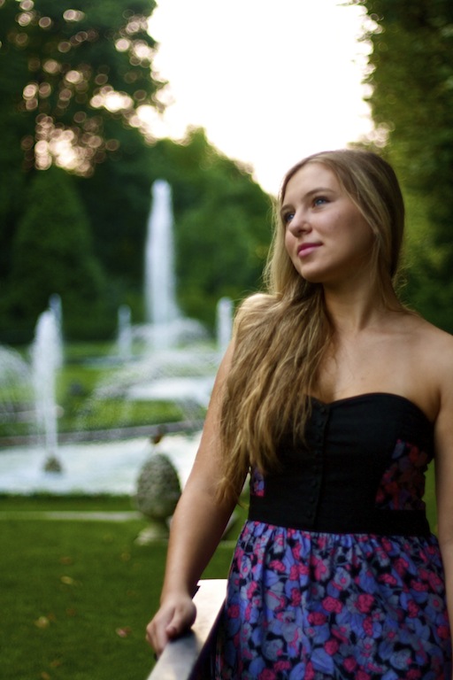 Female model photo shoot of Bare Minimum in Longwood Gardens, PA