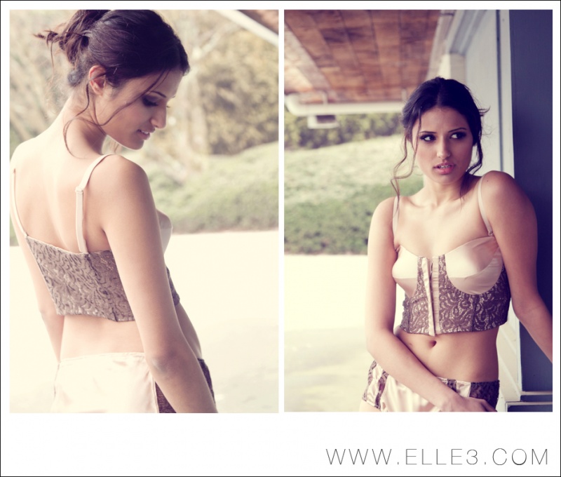 Female model photo shoot of ELLE3 Studio and Katie E Keough, makeup by Dee Wang
