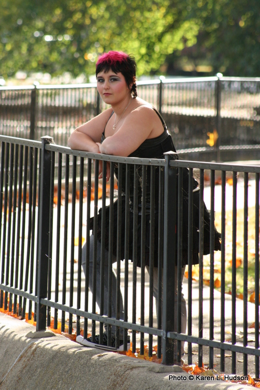 Female model photo shoot of Karen L Hudson in Pendleton Falls Park Community Center