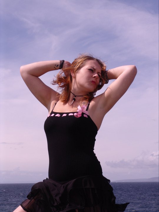 Female model photo shoot of miw in dunure castle