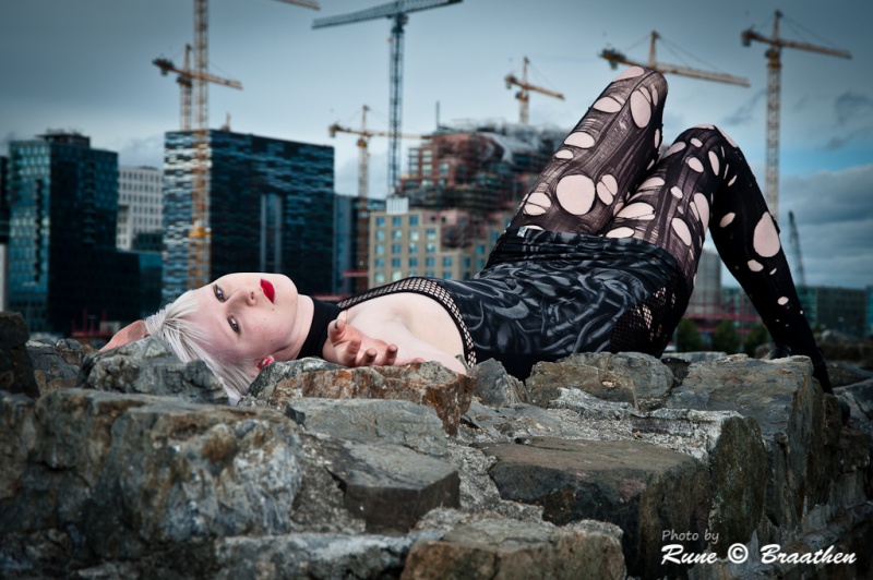 Female model photo shoot of Desdemona VanTent by Rune Braathen in Middelalderparken