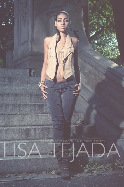 Female model photo shoot of Lisa - Tejada by MatteyNYC  in Central Park, NYC, makeup by Kelly Fraticelli MUA