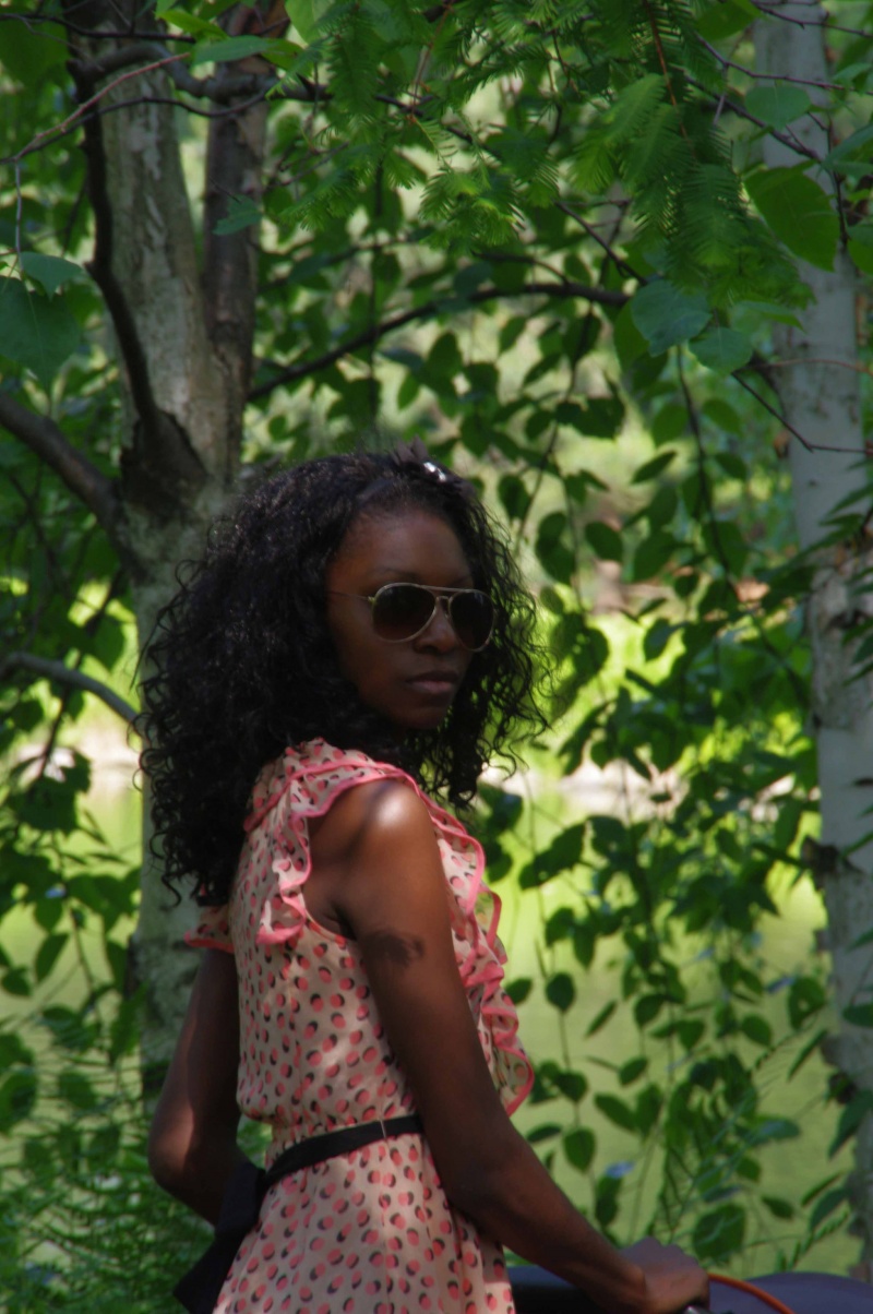 Male model photo shoot of Sheermoy Grierson in Brooklyn Botanical Garden