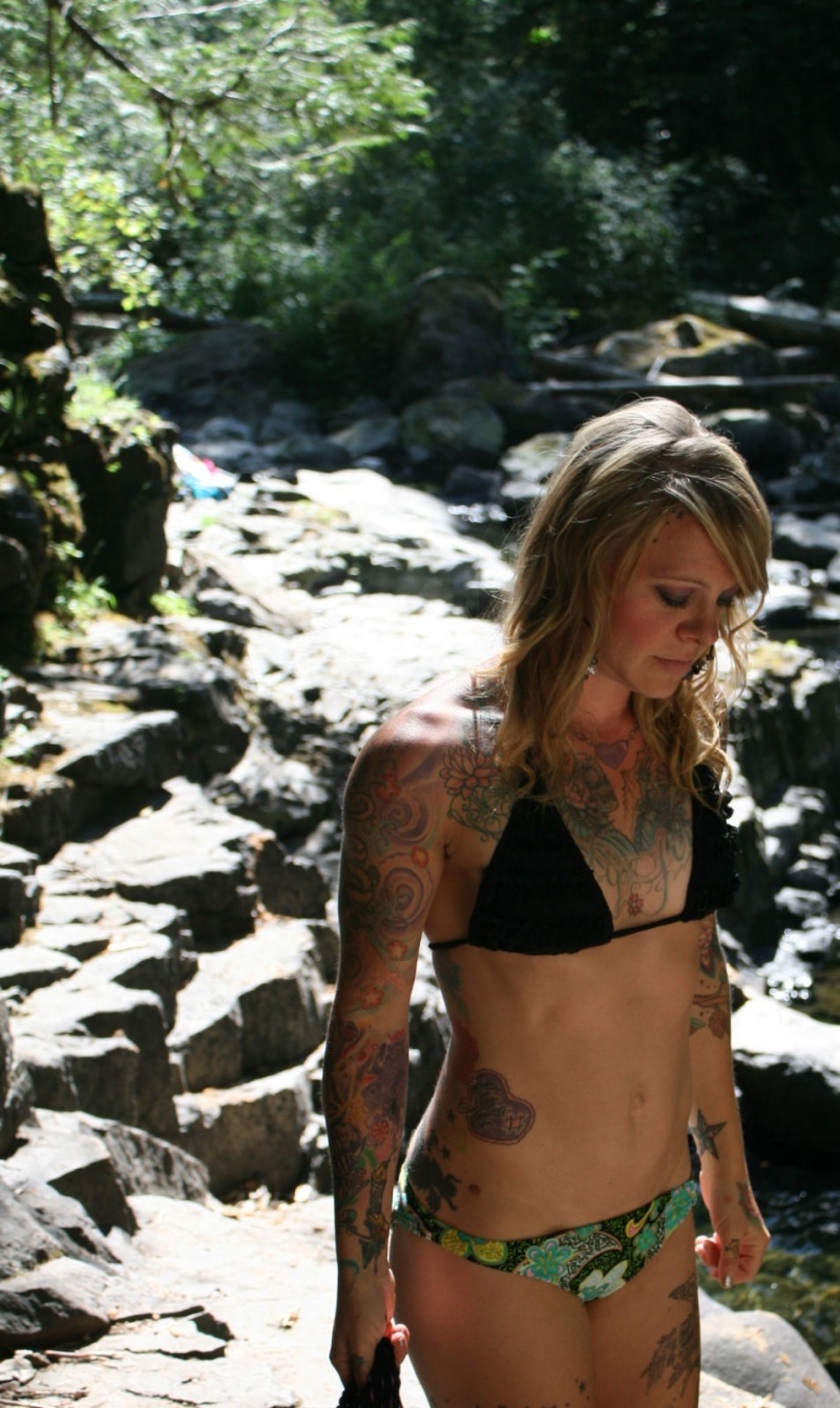 Female model photo shoot of janel princess in river in campbel river bc   2011