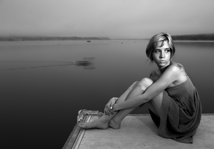 Female model photo shoot of Chiara S in Cachuma Lake