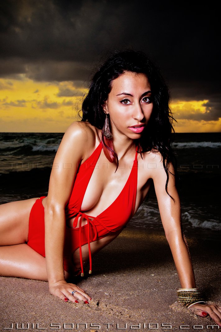 Female model photo shoot of Katiria  in Fort Lauderdale Beach