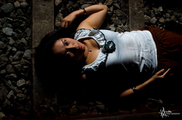 Female model photo shoot of SimpleGien in Bukit Timah Old Rail Way