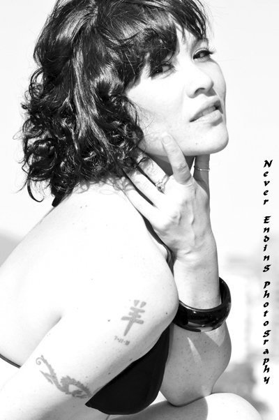 Female model photo shoot of NatalieWhite aka BBNyce by AaronHanslerPhotography in Kits Beach
