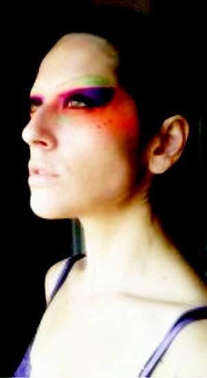 Female model photo shoot of LethalX, makeup by Hair_metal_ink