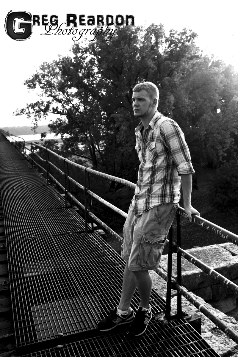 Male model photo shoot of GregReardon Photography in fall of the ohio bridge