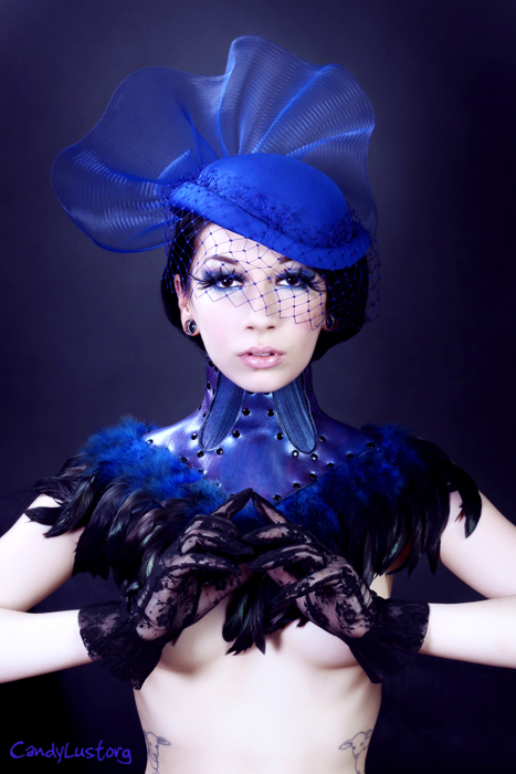 Female model photo shoot of Marlo Marquise by CandyLust, clothing designed by Antiseptic Fashion