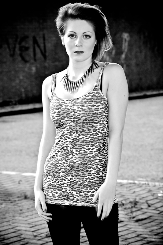 Female model photo shoot of Sheryl Wilcox in Kilmarnock Underpass