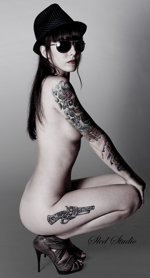Female model photo shoot of Summer Von Braun by Sinister metal