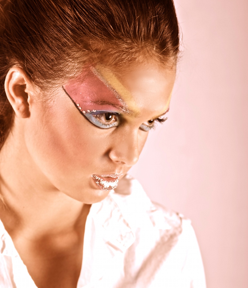 Female model photo shoot of Terra Ann  in Menifee, makeup by m a k designs