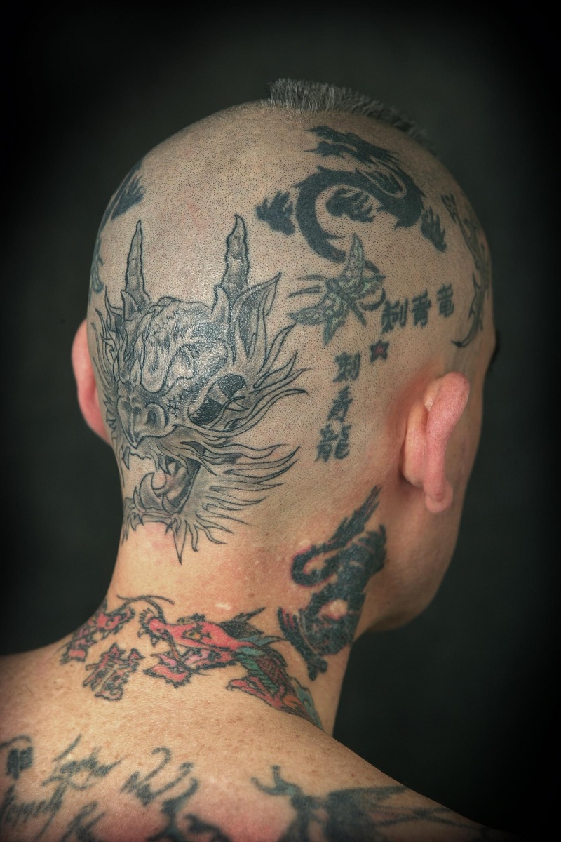 Male model photo shoot of Tattooed Dragon in Manchester