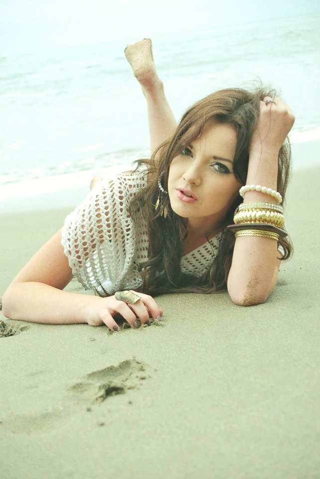 Female model photo shoot of olivia ashcroft in capitola beach