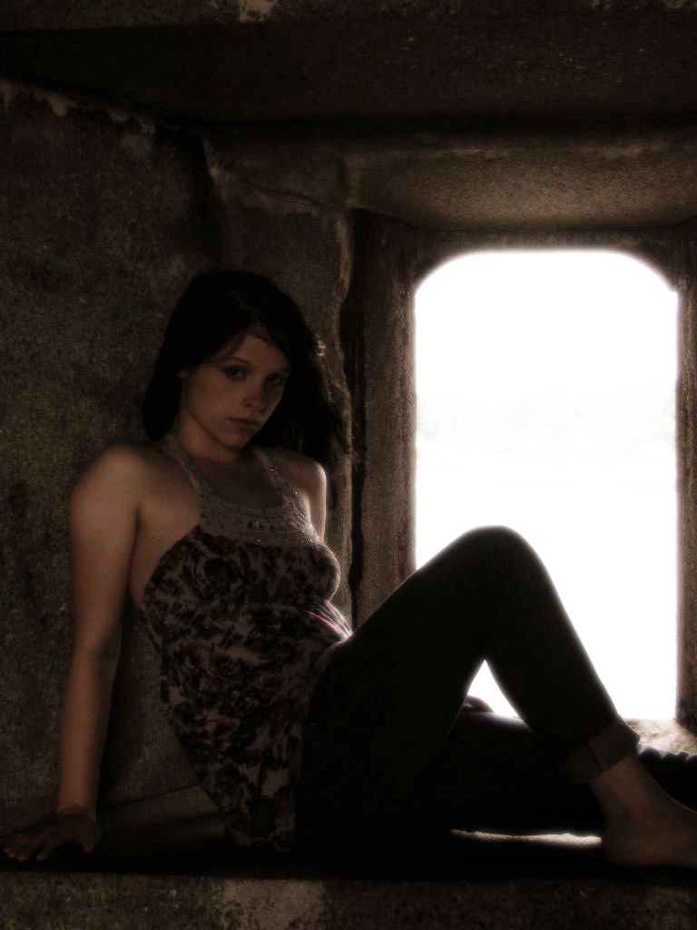 Female model photo shoot of Brooke Leighann in Fort Popham Phippsburg, Maine
