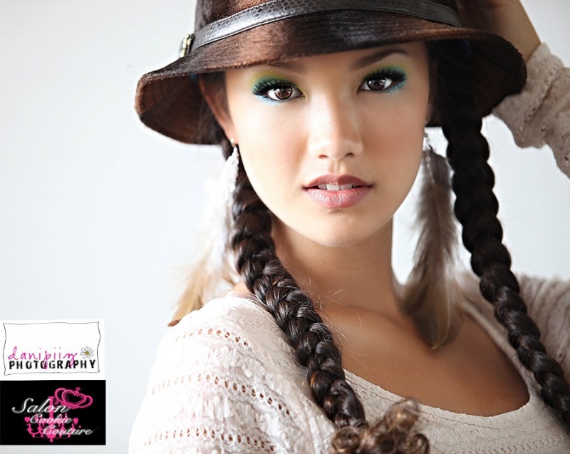 Female model photo shoot of Salon Cookie Couture in Oahu