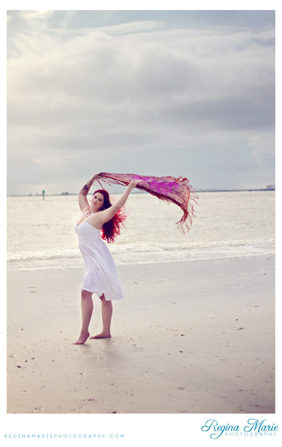 Female model photo shoot of RubySkeleton by Regina Marie Photos in Bowditch Point Park, FL