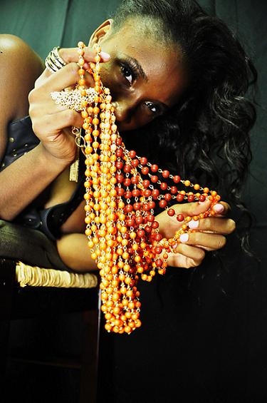 Female model photo shoot of YHG Jewels in Brooklyn, NY, hair styled by Miystel