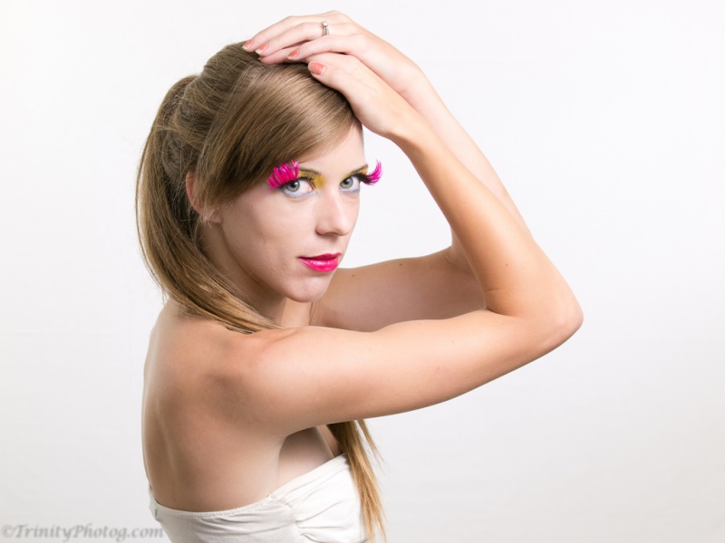 Female model photo shoot of Trinity Photog and lindsay-marie in Studio, Gatineau, QC., makeup by Carrie Lagrue MUA