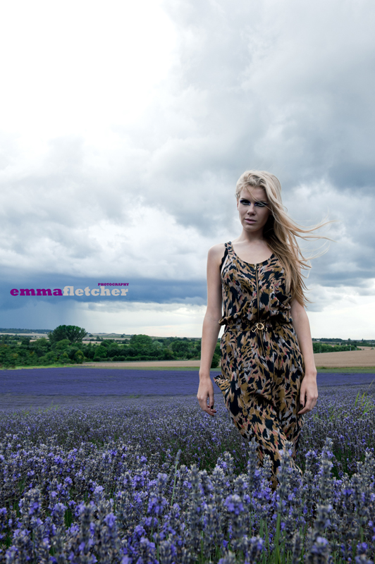 Female model photo shoot of Emma Fletcher in Lavender Fields