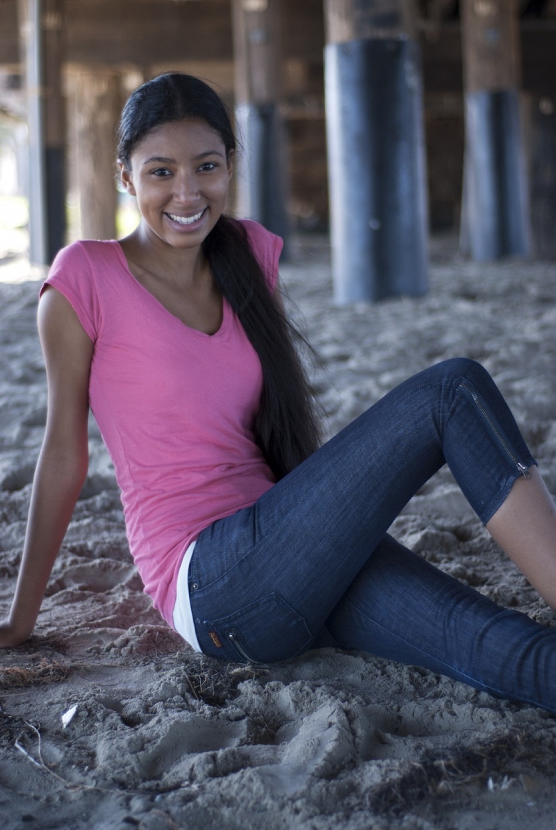 Female model photo shoot of Ash Gilmore by Rocky Halim Photography in Santa Barbara Pier in Santa Barbara, California