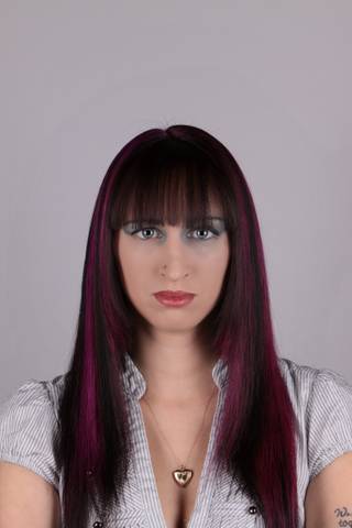 Female model photo shoot of PinkPixieHairDesign by J&M Photography