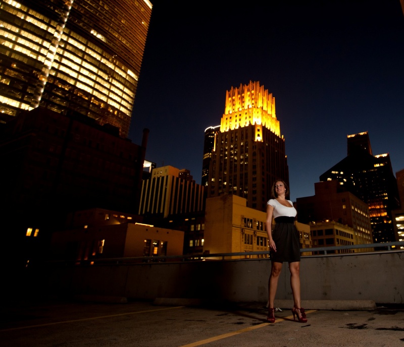 Female model photo shoot of Arden Blair in Downtown Houston
