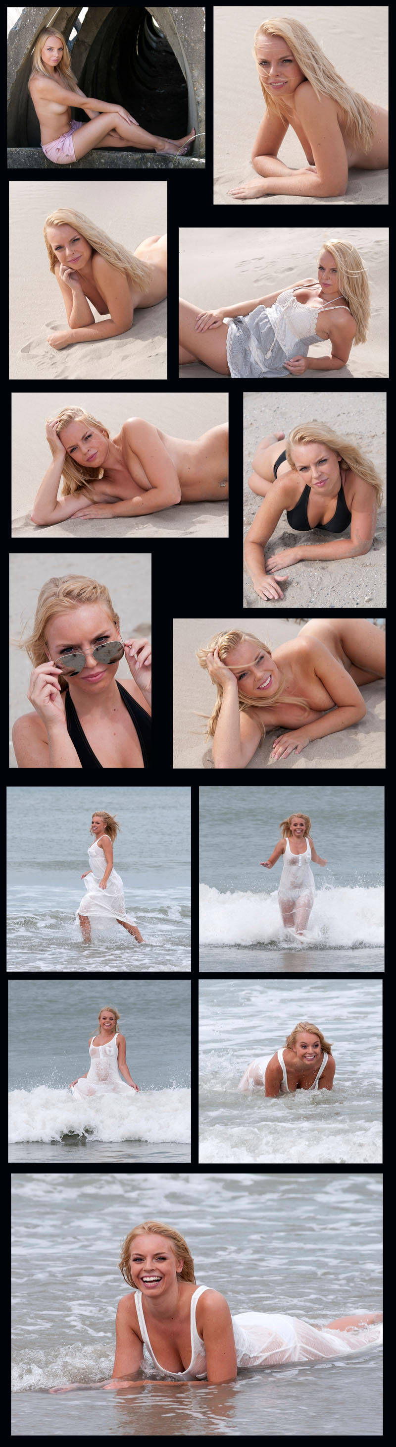 Male and Female model photo shoot of Jan Campagne and Melanie Haring in Dutch coast